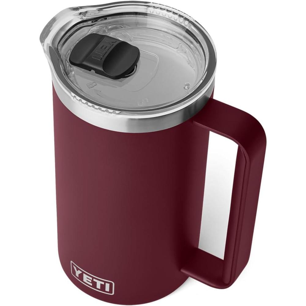 imageYETI Rambler 64 oz Pitcher Vacuum Insulated Stainless Steel with MagSlider Lid RidgelineWild Vine Red