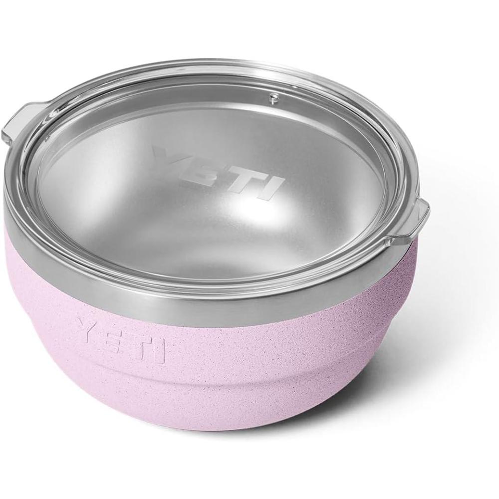 imageYETI Rambler Bowl Vacuum Insulated Stackable and Nestable Stainless Steel Bowl with Lid 45 Quart RidgelineCherry Blossom  Textured