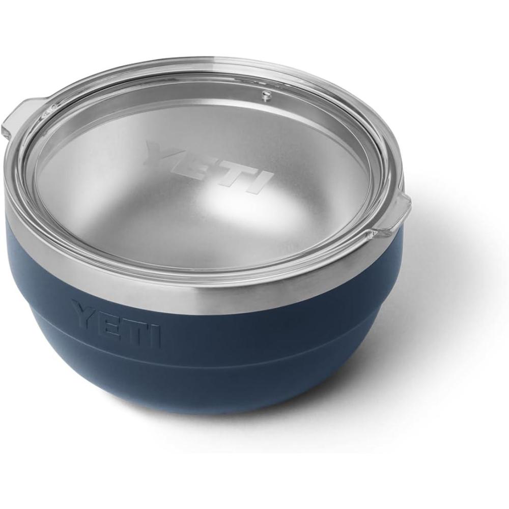 imageYETI Rambler Bowl Vacuum Insulated Stackable and Nestable Stainless Steel Bowl with Lid 45 Quart RidgelineNavy
