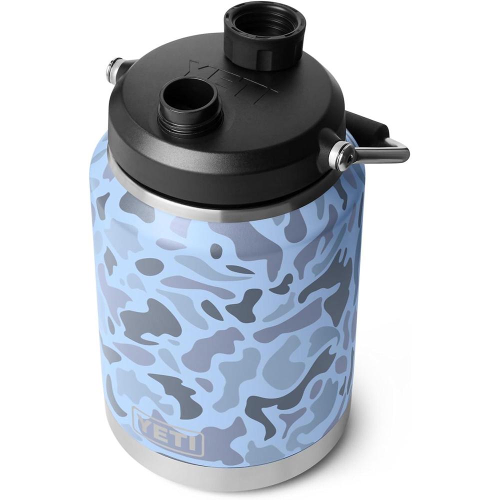 imageYETI Rambler Half Gallon Jug 20 Vacuum Insulated Leakproof Stainless Steel with MagCap VenomBlue Camo