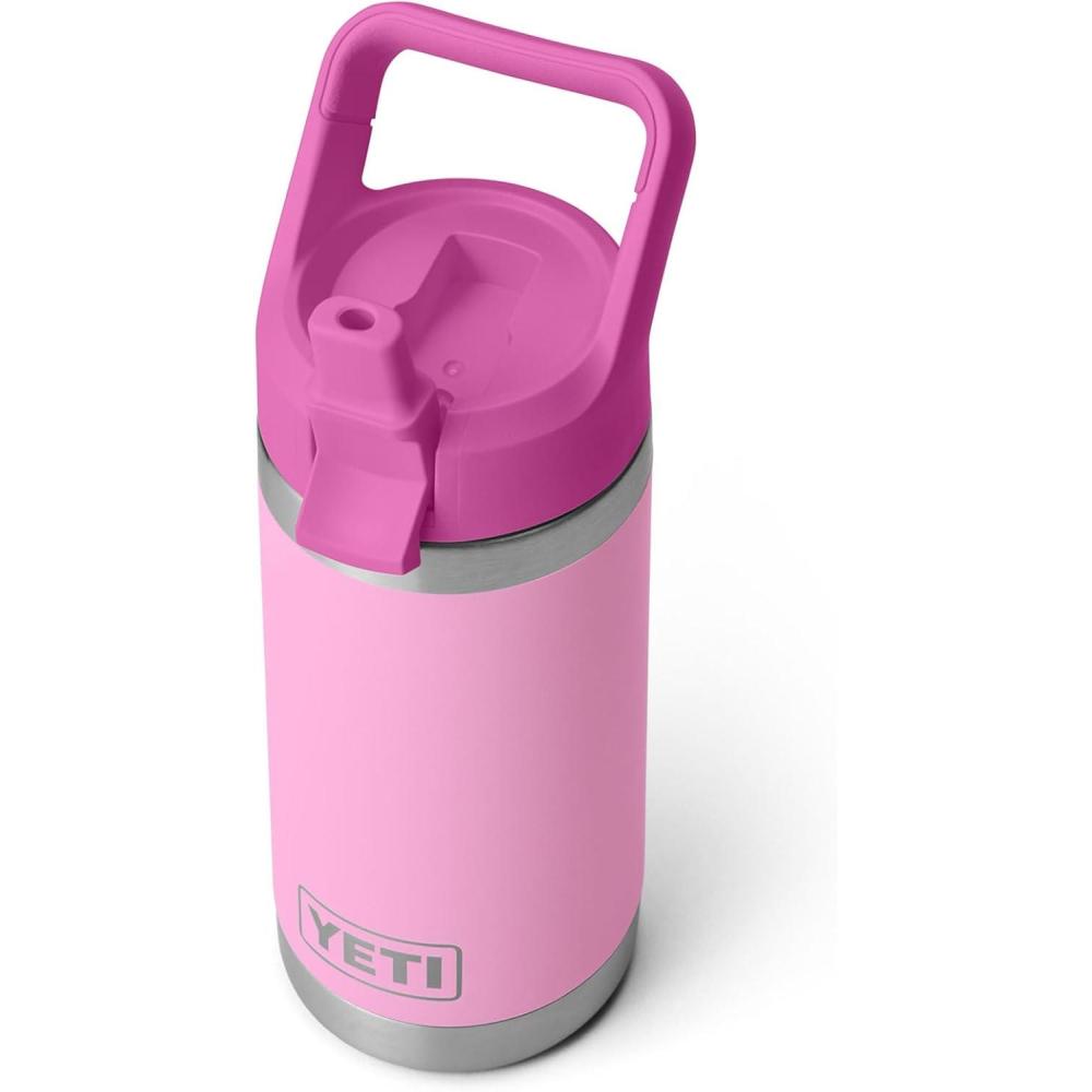 imageYETI Rambler Jr 12 oz Kids Bottle with Straw CapPower PinkWildflower
