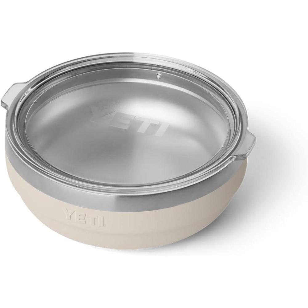 imageYETI Rambler Low Bowl Vacuum Insulated Stackable and Nestable Stainless Steel Bowl with Lid 16 Quart RidgelineCape Taupe