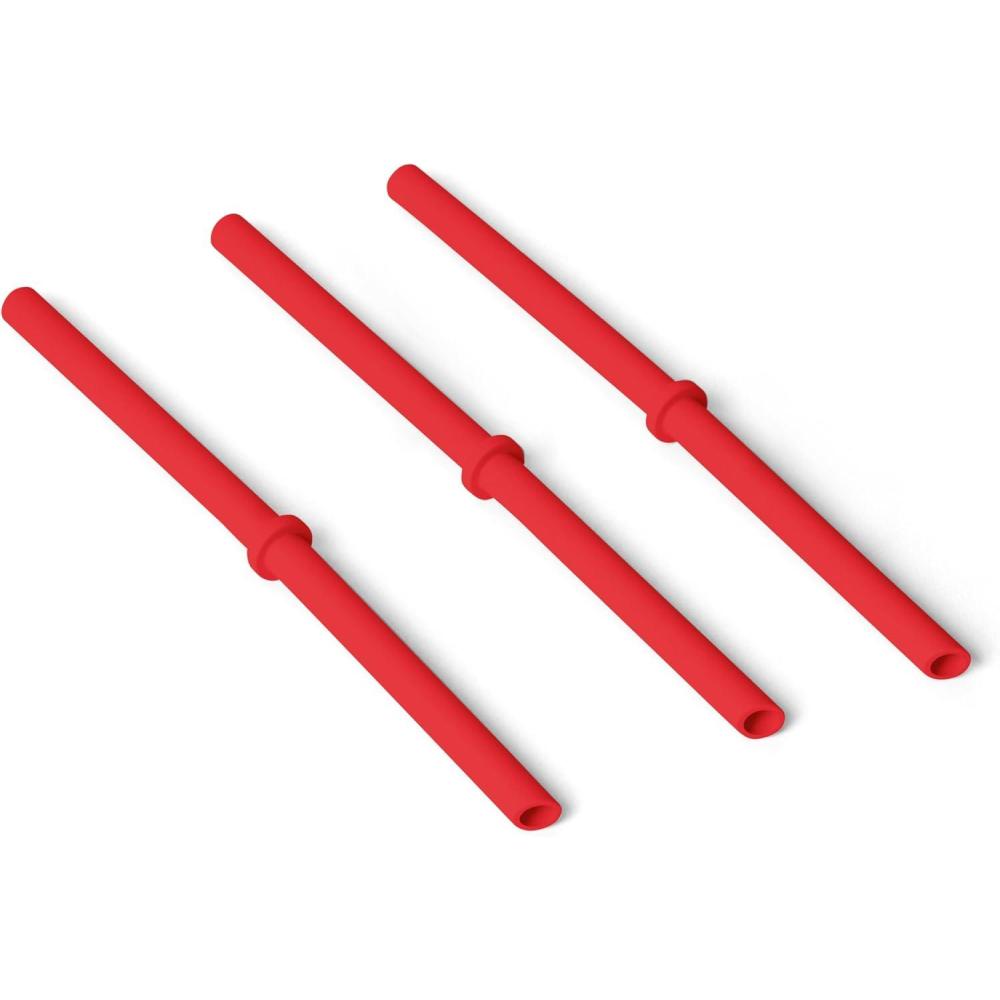 imageYETI Silicone Adjustable Straw Pack Dishwasher Safe Easy Sipping UltraDurable MultiColorRescue Red