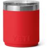 YETI Rambler 10 oz Ceramic Lined Lowball 2.0, Vacuum Insulated with MagSlider Lid, Cape Taupe(Rescue Red)