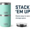 YETI Rambler 10 oz Ceramic Lined Lowball 2.0, Vacuum Insulated with MagSlider Lid, Cape Taupe(Seafoam)