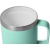 YETI Rambler 10 oz Ceramic Lined Stackable Mug, Vacuum Insulated, Stainless Steel with MagSlider Lid, Ridgeline(Seafoam)
