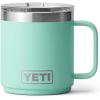 YETI Rambler 10 oz Ceramic Lined Stackable Mug, Vacuum Insulated, Stainless Steel with MagSlider Lid, Ridgeline(Seafoam)