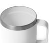 YETI Rambler 10 oz Ceramic Lined Stackable Mug, Vacuum Insulated, Stainless Steel with MagSlider Lid, Ridgeline(White)