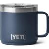 YETI Rambler 14 oz Ceramic Lined Stackable Mug, Vacuum Insulated, Stainless Steel with MagSlider Lid, Ridgeline(Navy)