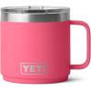 YETI Rambler 14 oz Ceramic Lined Stackable Mug, Vacuum Insulated, Stainless Steel with MagSlider Lid, Ridgeline(Tropical Pink)