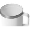 YETI Rambler 14 oz Ceramic Lined Stackable Mug, Vacuum Insulated, Stainless Steel with MagSlider Lid, Ridgeline(White)