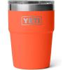 YETI Rambler 16 oz Stackable Tumbler, Vacuum Insulated, Stainless Steel with MagSlider Lid | Stackable, Vacuum Insulated, MagSlider Lid, Stackable, Vacuum Insulated, MagSlider Lid(Papaya)