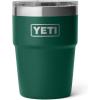 YETI Rambler 16 oz Stackable Tumbler, Vacuum Insulated, Stainless Steel with MagSlider Lid | Stackable, Vacuum Insulated, MagSlider Lid, Stackable, Vacuum Insulated, MagSlider Lid(Black Forest Green)
