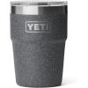 YETI Rambler 16 oz Stackable Tumbler, Vacuum Insulated, Stainless Steel with MagSlider Lid | Stackable, Vacuum Insulated, MagSlider Lid, Stackable, Vacuum Insulated, MagSlider Lid(Black Stone-Textured)
