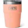 YETI Rambler 16 oz Stackable Tumbler, Vacuum Insulated, Stainless Steel with MagSlider Lid | Stackable, Vacuum Insulated, MagSlider Lid, Stackable, Vacuum Insulated, MagSlider Lid(Lowcountry Peach)