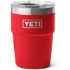 YETI Rambler 16 oz Stackable Tumbler, Vacuum Insulated, Stainless Steel with MagSlider Lid | Stackable, Vacuum Insulated, MagSlider Lid, Stackable, Vacuum Insulated, MagSlider Lid(Rescue Red)