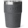 YETI Rambler 16 oz Stackable Tumbler, Vacuum Insulated, Stainless Steel with MagSlider Lid | Stackable, Vacuum Insulated, MagSlider Lid, Stackable, Vacuum Insulated, MagSlider Lid(Black Stone-Textured)