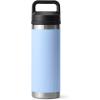 YETI Rambler 18 oz Bottle, Leakproof, Vacuum Insulated, Stainless Steel with Chug Cap, Ridgeline(Big Sky Blue)