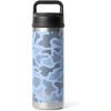 YETI Rambler 18 oz Bottle, Leakproof, Vacuum Insulated, Stainless Steel with Chug Cap, Ridgeline(Blue Camo)