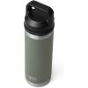 YETI Rambler 18 oz Bottle, Leakproof, Vacuum Insulated, Stainless Steel with Chug Cap, Ridgeline(Camp Green)