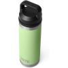 YETI Rambler 18 oz Bottle, Leakproof, Vacuum Insulated, Stainless Steel with Chug Cap, Ridgeline(Key Lime)