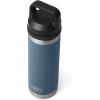 YETI Rambler 18 oz Bottle, Leakproof, Vacuum Insulated, Stainless Steel with Chug Cap, Ridgeline(Nordic Blue)
