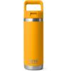 YETI Rambler 18 oz Bottle, Vacuum Insulated, Stainless Steel with Color Matching Straw Cap, Venom(Beekeeper)
