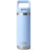 YETI Rambler 18 oz Bottle, Vacuum Insulated, Stainless Steel with Color Matching Straw Cap, Venom(Big Sky Blue)