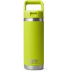 YETI Rambler 18 oz Bottle, Vacuum Insulated, Stainless Steel with Color Matching Straw Cap, Venom(Chartreuse)