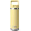 YETI Rambler 18 oz Bottle, Vacuum Insulated, Stainless Steel with Color Matching Straw Cap, Venom(Daybreak Yellow)