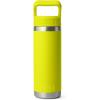 YETI Rambler 18 oz Bottle, Vacuum Insulated, Stainless Steel with Color Matching Straw Cap, Venom(Firefly Yellow)