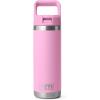 YETI Rambler 18 oz Bottle, Vacuum Insulated, Stainless Steel with Color Matching Straw Cap, Venom(Power Pink)