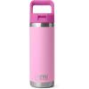 YETI Rambler 18 oz Bottle, Vacuum Insulated, Stainless Steel with Color Matching Straw Cap, Venom(Power Pink/Wildflower)
