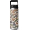 YETI Rambler 18 oz Bottle, Vacuum Insulated, Stainless Steel with Color Matching Straw Cap, Venom(Tan Camo)