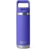 YETI Rambler 18 oz Bottle, Vacuum Insulated, Stainless Steel with Color Matching Straw Cap, Venom(Ultramarine Violet)