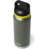YETI Rambler 26 oz Bottle, Vacuum Insulated, Leakproof, Stainless Steel with Chug Cap(Camp Green/Firefly Yellow)