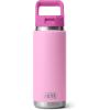 YETI Rambler 26 oz Bottle, Vacuum Insulated, Stainless Steel with Color Matching Straw Cap(Power Pink/Wildflower)