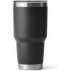 YETI Rambler 30 oz Tumbler, Stainless Steel, Vacuum Insulated with MagSlider Lid, Ridgeline(Black)