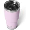 YETI Rambler 30 oz Tumbler, Stainless Steel, Vacuum Insulated with MagSlider Lid, Ridgeline(Cherry Blossom – Textured)