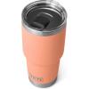 YETI Rambler 30 oz Tumbler, Stainless Steel, Vacuum Insulated with MagSlider Lid, Ridgeline(Low Country Peach)