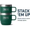 YETI Rambler 6 oz Stackable Mug, Stainless Steel, Vacuum Insulated Espresso/Coffee Mug, 2 Pack(Black Forest Green)