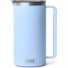 YETI Rambler 64 oz Pitcher, Vacuum Insulated, Stainless Steel with MagSlider Lid, Ridgeline(Big Sky Blue)