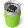 YETI Rambler 8 oz Insulated Coffee Mug with Lid – Stackable Double-Wall Vacuum Insulated Coffee Cup – DuraSip Ceramic Lining – Barista-Friendly Design – Stainless Steel – Dishwasher Safe(Venom)