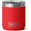 YETI Rambler 10 oz Ceramic Lined Lowball 2.0, Vacuum Insulated with MagSlider Lid, Cape Taupe(Rescue Red)