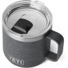 YETI Rambler 14 oz Ceramic Lined Stackable Mug, Vacuum Insulated, Stainless Steel with MagSlider Lid, Ridgeline(Black Stone-Textured)