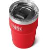 YETI Rambler 16 oz Stackable Tumbler, Vacuum Insulated, Stainless Steel with MagSlider Lid | Stackable, Vacuum Insulated, MagSlider Lid, Stackable, Vacuum Insulated, MagSlider Lid(Rescue Red)
