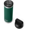 YETI Rambler 18 oz Bottle, Leakproof, Vacuum Insulated, Stainless Steel with Chug Cap, Ridgeline(Black Forest Green)