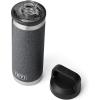 YETI Rambler 18 oz Bottle, Leakproof, Vacuum Insulated, Stainless Steel with Chug Cap, Ridgeline(Black Stone-Textured)