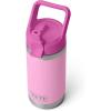 YETI Rambler Jr. 12 oz Kids Bottle, with Straw Cap(Power Pink/Wildflower)