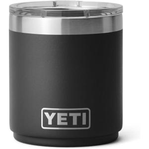 YETI Rambler 10 oz Ceramic Lined Lowball 2.0, Vacuum Insulated with MagSlider Lid, Cape Taupe(Black)